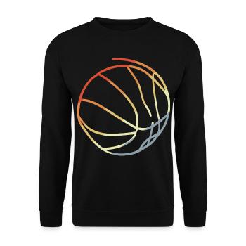 Basketball Retro Style - Unisex Sweatshirt - black - Front - Alina (178cm) & Michal (187cm)