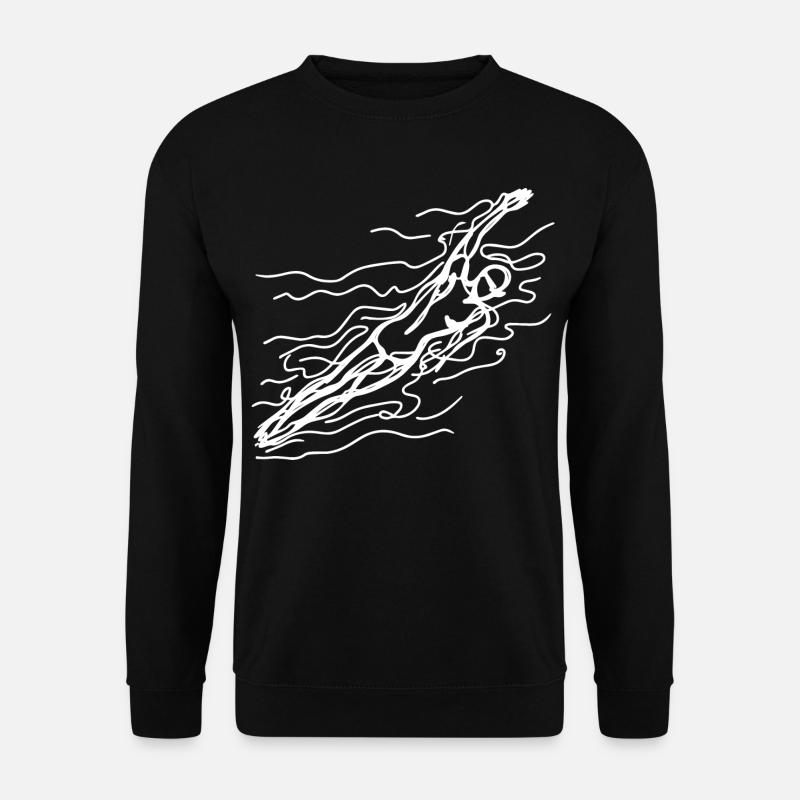 Competitive swimmer sketch - Unisex Sweatshirt - black