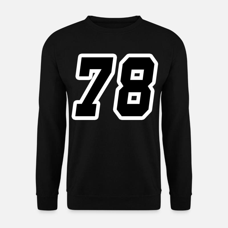 Nummer achtundsiebzig 78 - Unisex Pullover - Schwarz