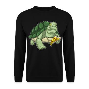 Turtle Pizza - Unisex Sweatshirt - black - Front - Alina (178cm) & Michal (187cm)