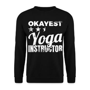 Professeur de yoga moyen - Sweat-shirt Unisexe - noir - Devant - Alina (178cm) & Michal (187cm)