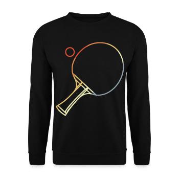 Tischtennis Skizze - Unisex Pullover - Schwarz - Vorne - Alina (178cm) & Michal (187cm)