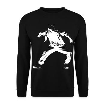 Graphismes Breakdancer - Sweat-shirt Unisexe - noir - Devant - Alina (178cm) & Michal (187cm)