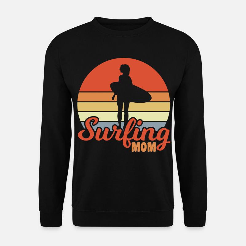 Surfing Mom - Unisex Pullover - Schwarz