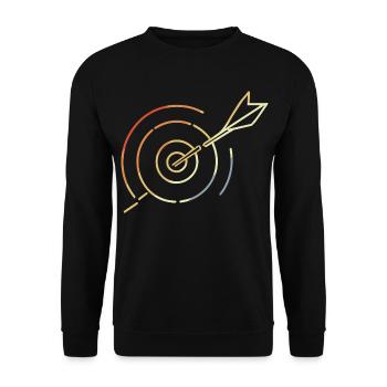 Bogensport Zielscheibe - Unisex Pullover - Schwarz - Vorne - Alina (178cm) & Michal (187cm)
