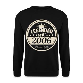 Legendär seit 2006 - Unisex Pullover - Schwarz - Vorne - Alina (178cm) & Michal (187cm)