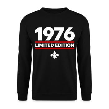 1976 Limited Edition - Unisex Pullover - Schwarz - Vorne - Alina (178cm) & Michal (187cm)