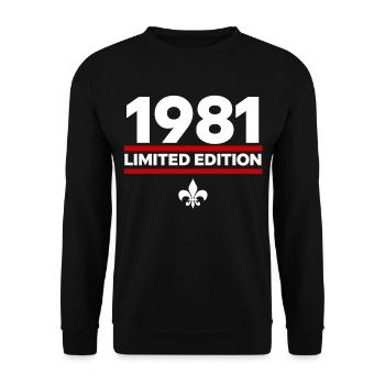 1981 Limited Edition - Unisex Sweatshirt - black - Front - Alina (178cm) & Michal (187cm)