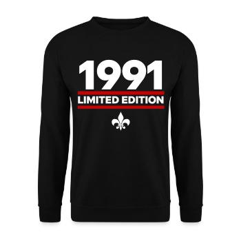 1991 Limited Edition - Unisex Sweatshirt - black - Front - Alina (178cm) & Michal (187cm)