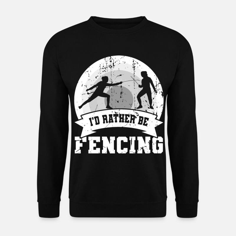 Ich würde lieber fechten - Unisex Pullover - Schwarz