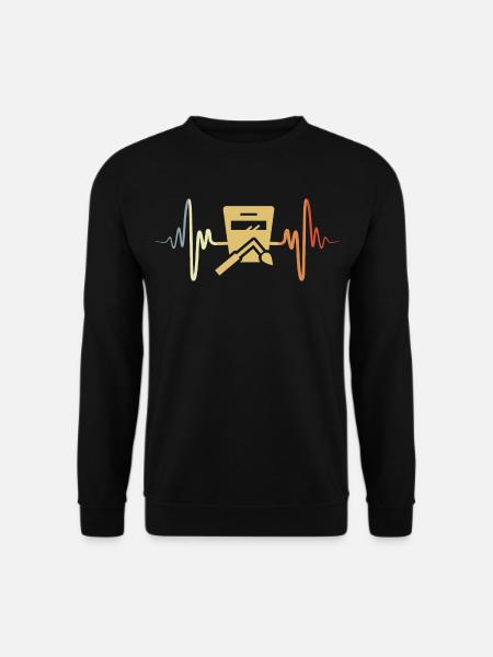 Schweißer Herzklopfen Vintage - Unisex Pullover - Schwarz