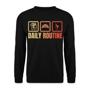 Ballet Daily Routine - Unisex Sweatshirt - black - Front - Alina (178cm) & Michal (187cm)