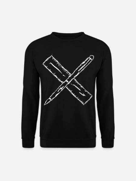 Sketch with pen and ruler - Unisex Sweatshirt - black