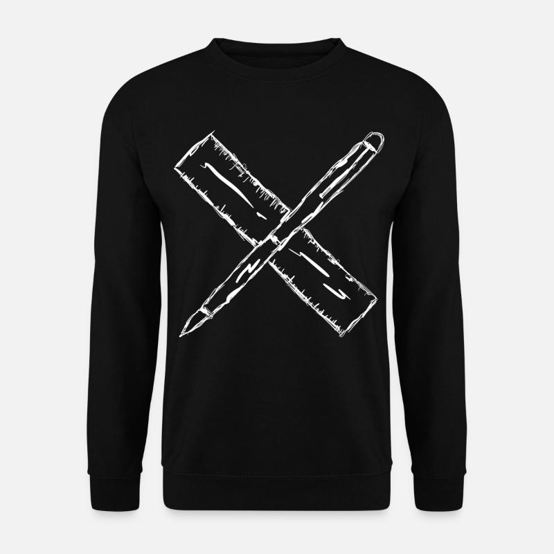Sketch with pen and ruler - Unisex Sweatshirt - black