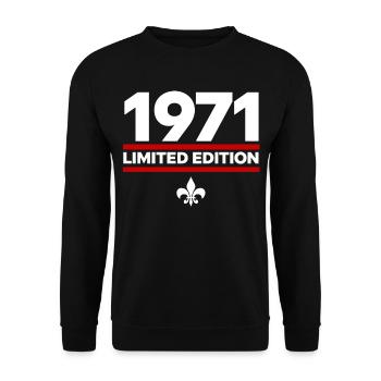 1971 Limited Edition - Unisex Sweatshirt - black - Front - Alina (178cm) & Michal (187cm)