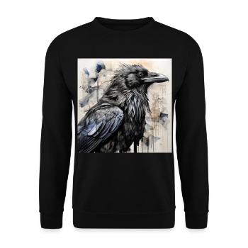 The Black Raven - Unisex Sweatshirt - black - Front - Alina (178cm) & Michal (187cm)