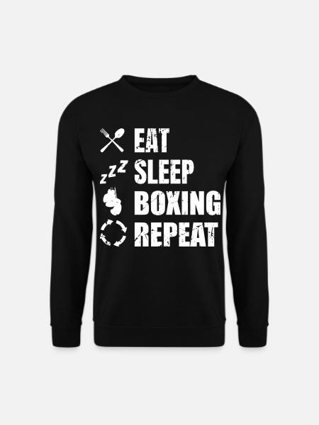 Eat Sleep Boxing Repeat - Unisex Sweatshirt - black