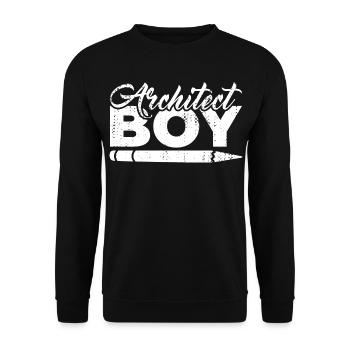 Architect Boy - Unisex Sweatshirt - black - Front - Alina (178cm) & Michal (187cm)