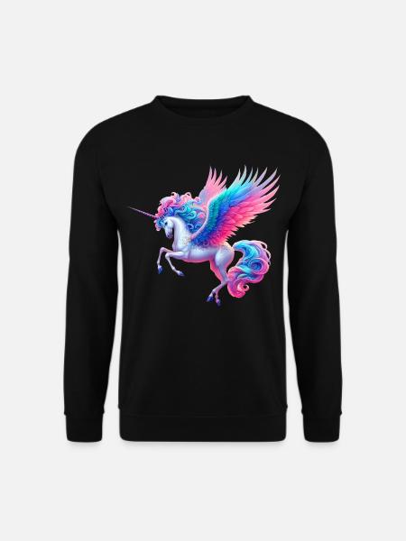Einhorn (02) - Unisex Pullover - Schwarz