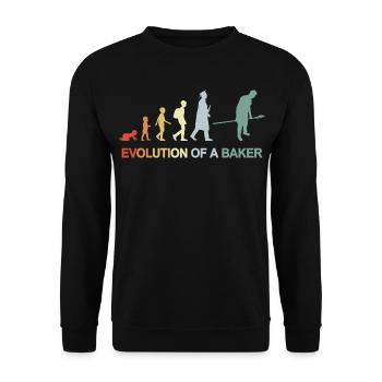 Évolution de Vintage Baker - Sweat-shirt Unisexe - noir - Devant - Alina (178cm) & Michal (187cm)