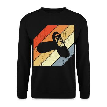 Ballettschuhe Vintage Look - Unisex Pullover - Schwarz - Vorne - Alina (178cm) & Michal (187cm)