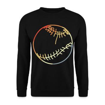 Baseball Ball Zeichnung - Unisex Pullover - Schwarz - Vorne - Alina (178cm) & Michal (187cm)