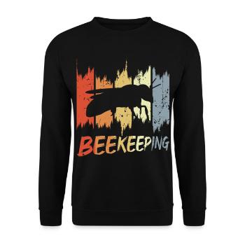 Vintage Imkerei - Unisex Pullover - Schwarz - Vorne - Alina (178cm) & Michal (187cm)