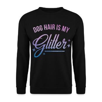 Les poils de chien sont mes paillettes - Sweat-shirt Unisexe - noir - Devant - Alina (178cm) & Michal (187cm)