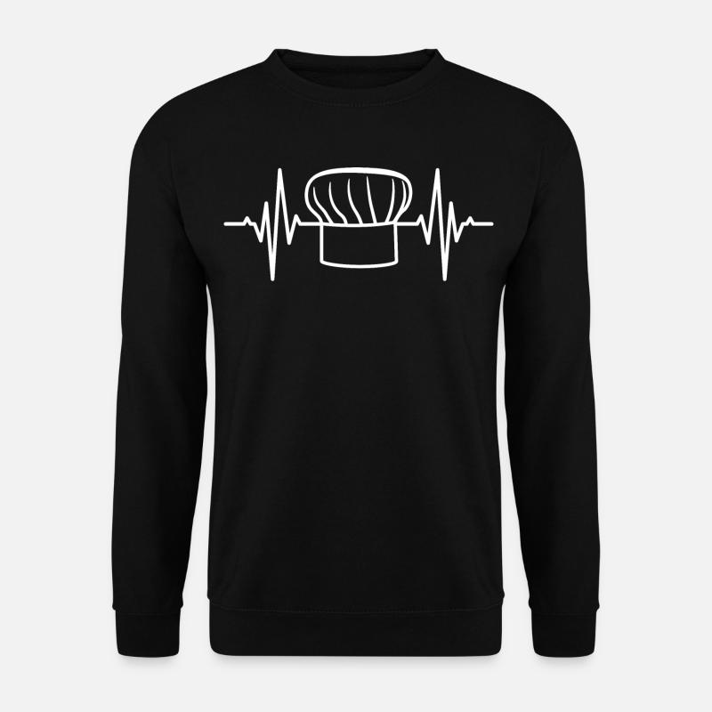 Baker's Hat Heart Line - Unisex Sweatshirt - black