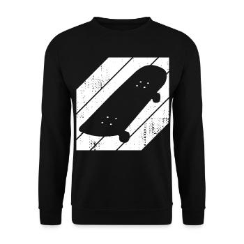 Skateboard Drawing - Unisex Sweatshirt - black - Front - Alina (178cm) & Michal (187cm)