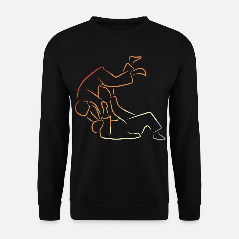 Judo Fighter Drawing - Unisex Sweatshirt - black