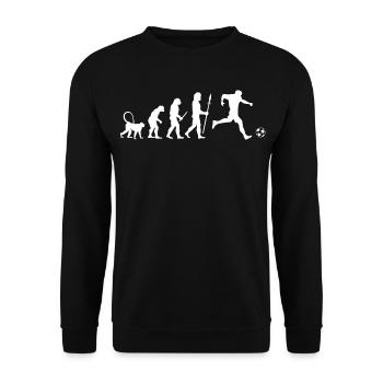 Évolution du football - Sweat-shirt Unisexe - noir - Devant - Alina (178cm) & Michal (187cm)