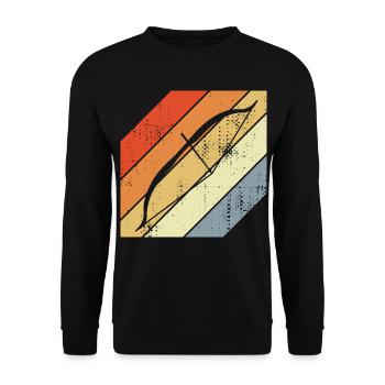 Retro Bogensport - Unisex Pullover - Schwarz - Vorne - Alina (178cm) & Michal (187cm)