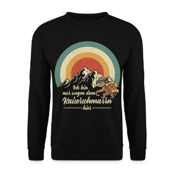 Wandern Kaiserschmarrn  - Unisex Pullover - Schwarz - Vorne - Alina (178cm) & Michal (187cm)