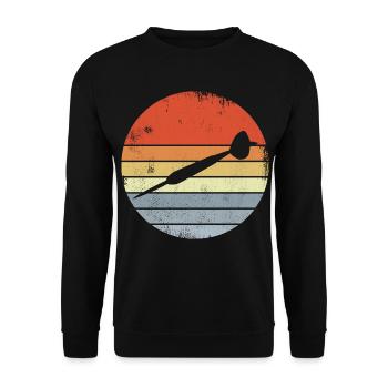 Vintage Dart - Unisex Sweatshirt - black - Front - Alina (178cm) & Michal (187cm)