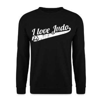 Judo Love - Unisex Sweatshirt - black - Front - Alina (178cm) & Michal (187cm)