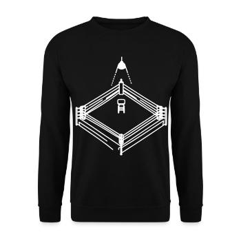Boxing Ring Drawing - Unisex Sweatshirt - black - Front - Alina (178cm) & Michal (187cm)