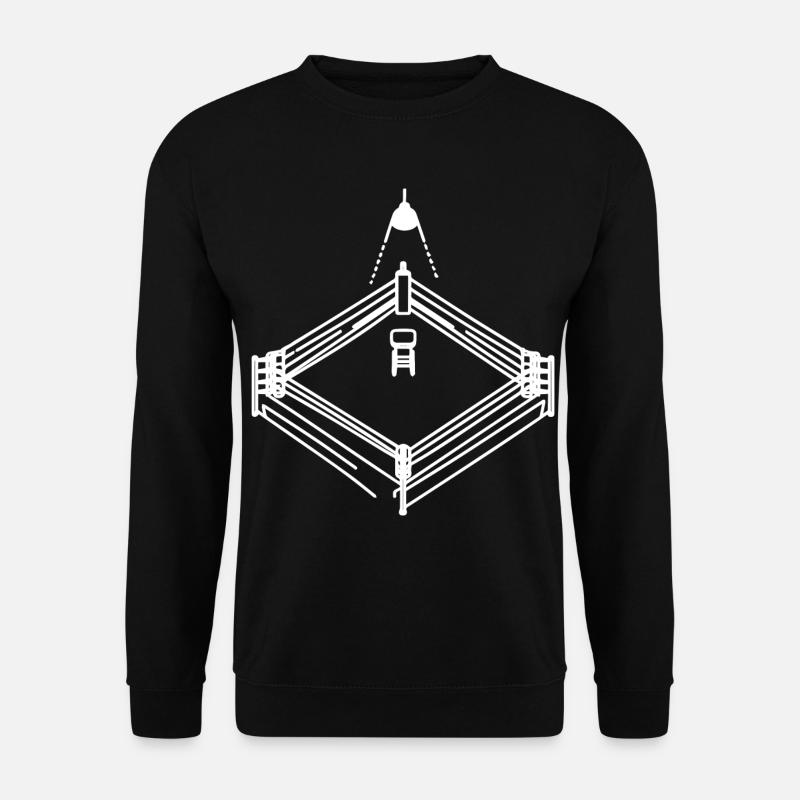 Boxring Zeichnung - Unisex Pullover - Schwarz