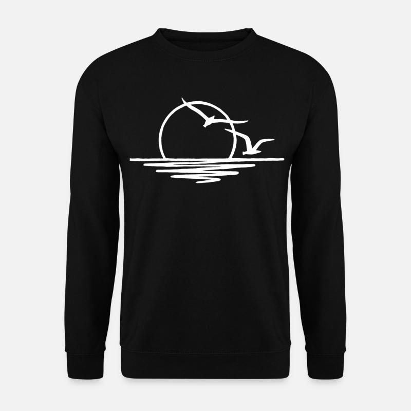 Sonnenuntergang (weiß) - Unisex Pullover - Schwarz