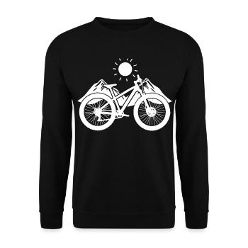 Mountain Bike Graphics - Unisex Sweatshirt - black - Front - Alina (178cm) & Michal (187cm)