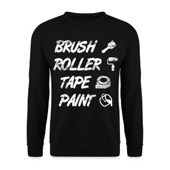 Maler Spruch - Unisex Pullover - Schwarz - Vorne - Alina (178cm) & Michal (187cm)