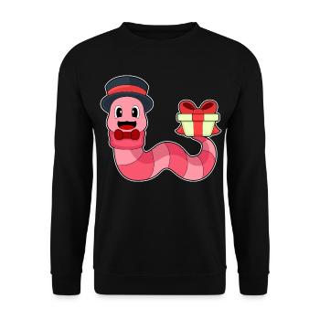 Wurm Bräutigam Paket Hochzeit - Unisex Pullover - Schwarz - Vorne - Alina (178cm) & Michal (187cm)