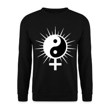 Venussymbol - Unisex Pullover - Schwarz - Vorne - Alina (178cm) & Michal (187cm)