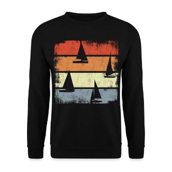 Voiliers d’époque - Sweat-shirt Unisexe - noir - Devant - Alina (178cm) & Michal (187cm)