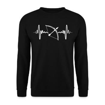 Cardiogram Archery - Unisex Sweatshirt - black - Front - Alina (178cm) & Michal (187cm)