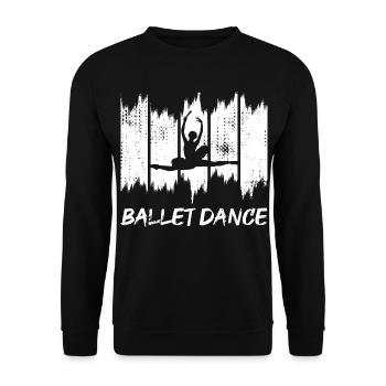 Lustige Ballett Tänzerin - Unisex Pullover - Schwarz - Vorne - Alina (178cm) & Michal (187cm)