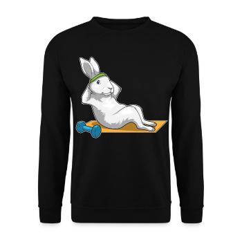 Bunny Abdominal Training Bodybuilding - Sweat-shirt Unisexe - noir - Devant - Alina (178cm) & Michal (187cm)