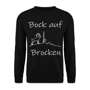 Bock auf Brocken - Harz Brocken Wandern - Unisex Pullover - Schwarz - Vorne - Alina (178cm) & Michal (187cm)