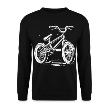 BMX Bicycle Drawing - Unisex Sweatshirt - black - Front - Alina (178cm) & Michal (187cm)