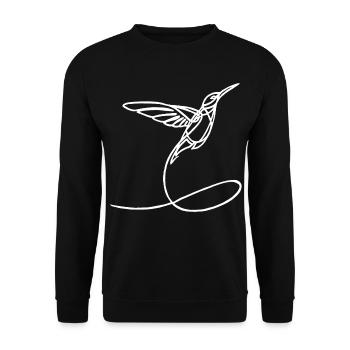 Strange White Bird - Unisex Sweatshirt - black - Front - Alina (178cm) & Michal (187cm)